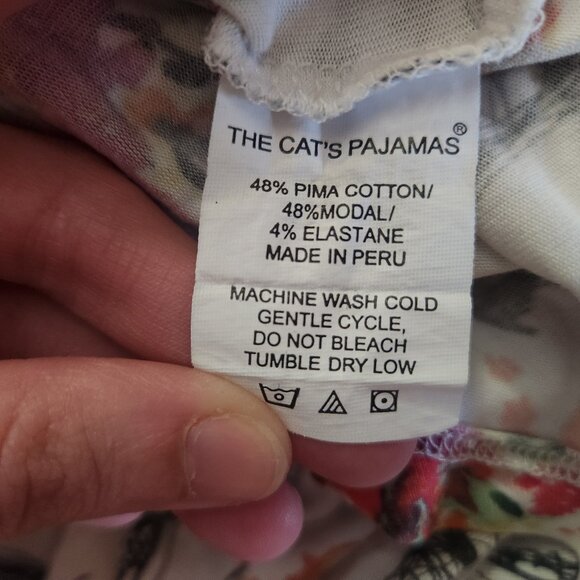 Cats Pajamas Small Two Piece Set Paris Eiffel Tower Button Long Sleeve Pants - Picture 11 of 11